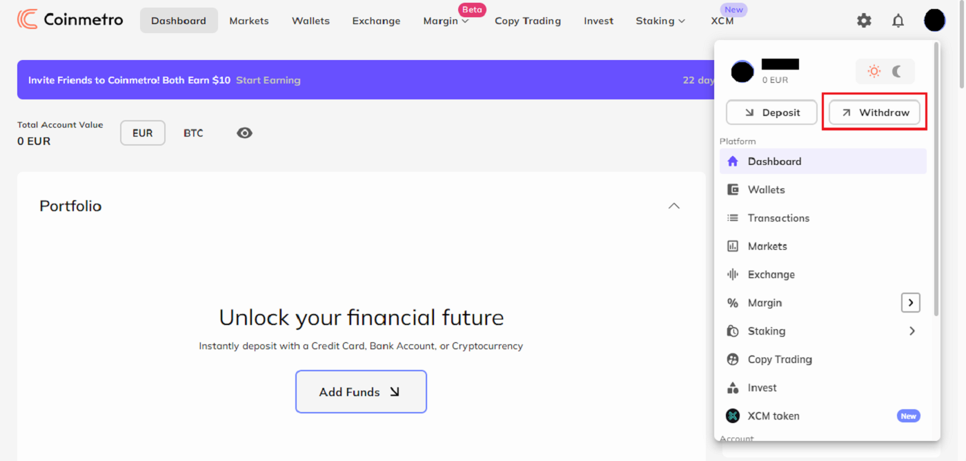 How to Register and Withdraw on Coinmetro